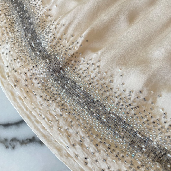 Club Monaco Cream Skirt with Embellished Beading Details - Picture 4 of 12
